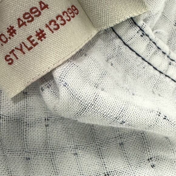 carbon 2 cobalt Shirt Men 2XL White Geometric Cotton Long Sleeve Button Up - Picture 11 of 11